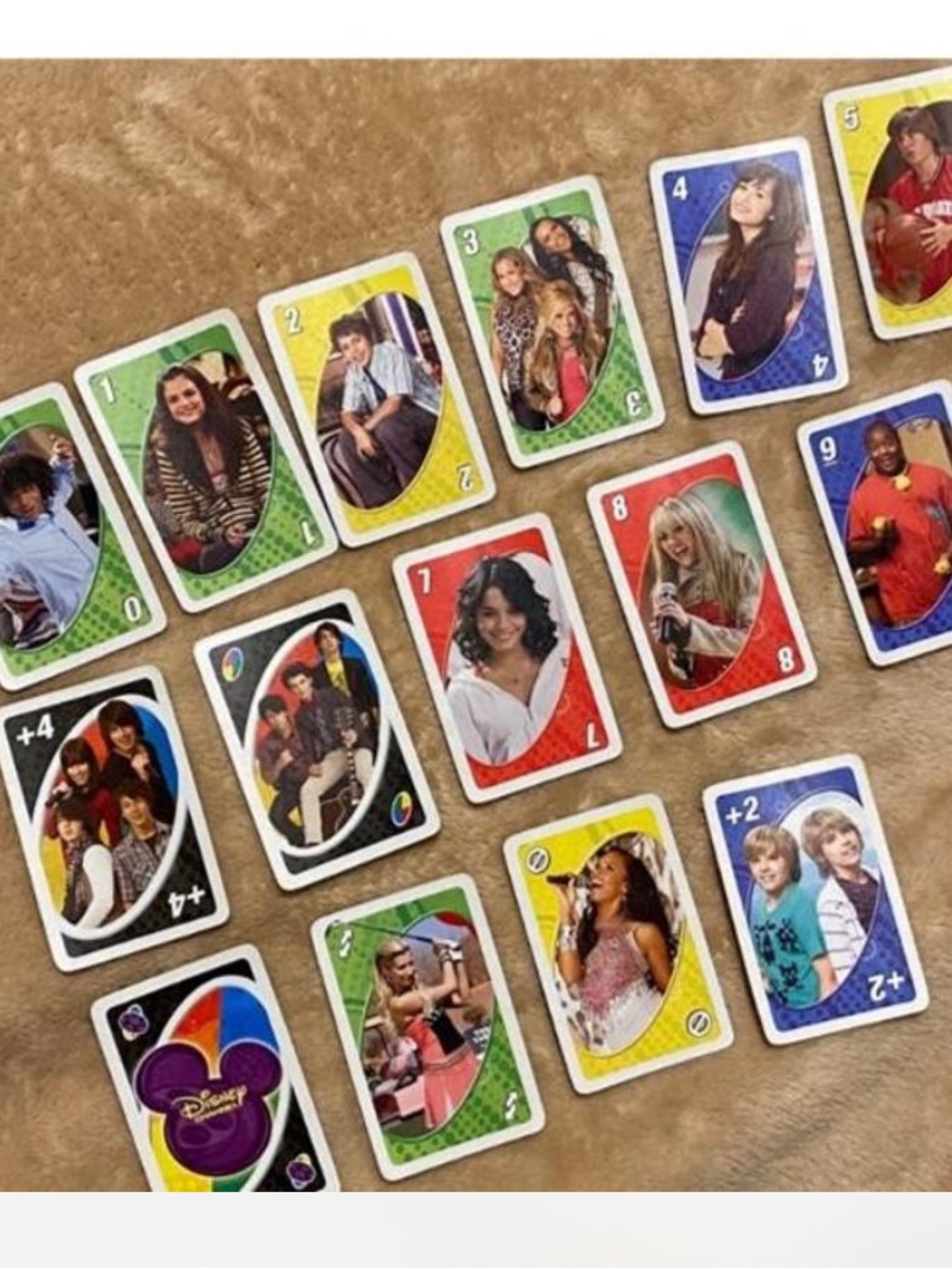 Disney Actors Uno Card Game Set - Colorful Playing Cards